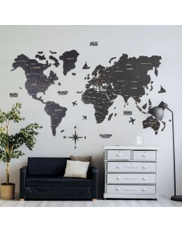 BLACK WORLD MAP